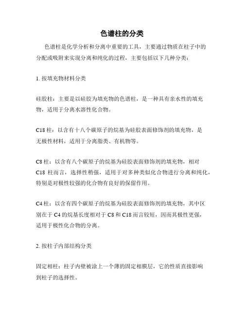 色谱柱的分类