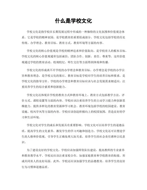 什么是学校文化