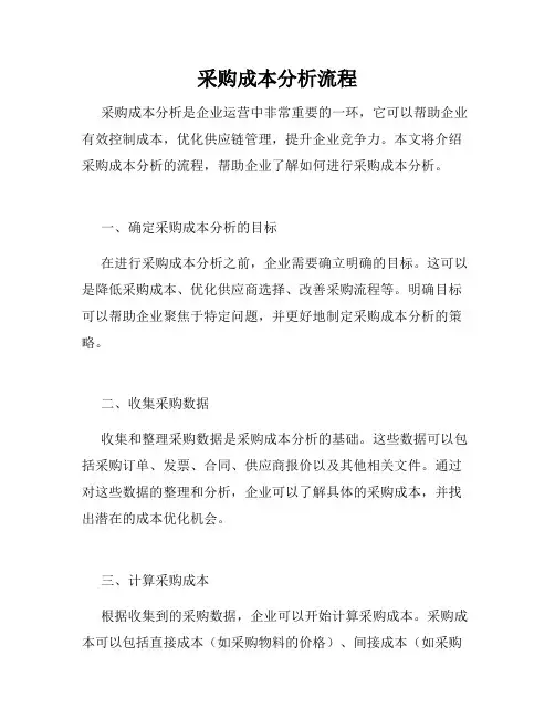 采购成本分析流程