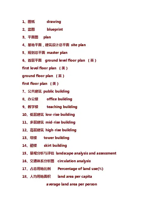 建筑常用术语(英文)