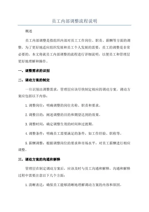 员工内部调整流程说明