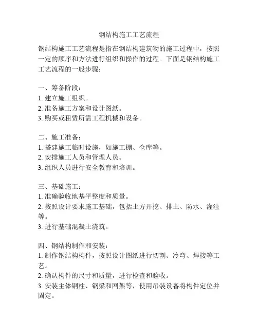 钢结构施工工艺流程