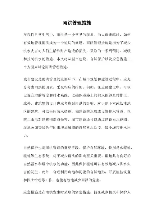 雨洪管理措施