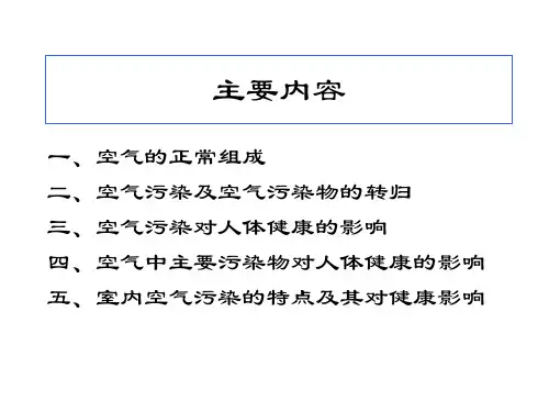 环境与健康第二章2空气质量与健康幻灯片
