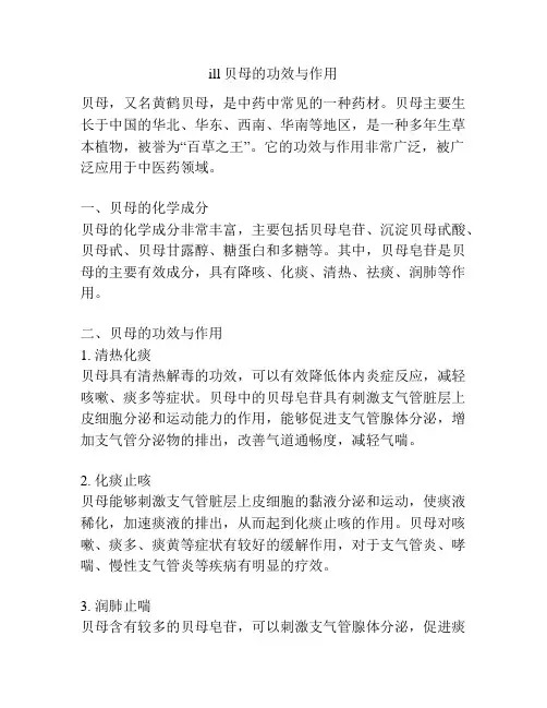ill贝母的功效与作用