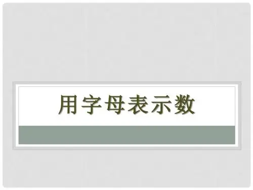 《用字母表示数》PPT课件4 (共14张PPT)