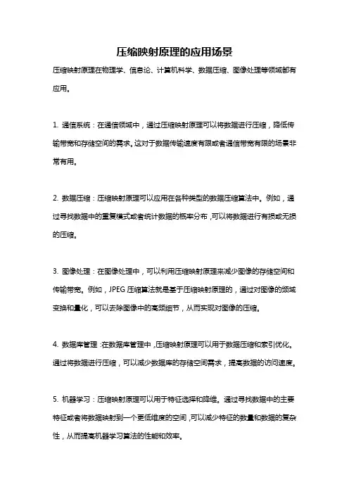 压缩映射原理的应用场景