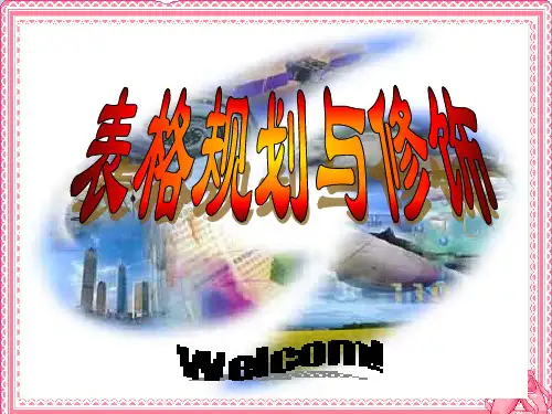 表格规划与修饰