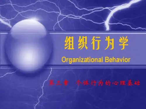 第0章个体行为心理基础_组织行为学-PPT课件