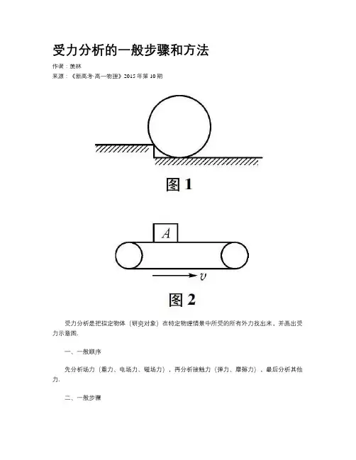 受力分析的一般步骤和方法