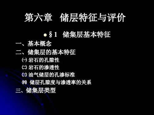 第六章储层特征与评价