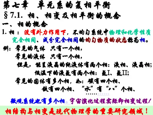 单元系的复相平衡