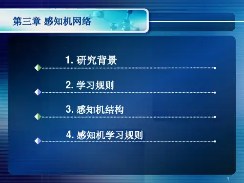 人工神经网络3感知机网络ppt课件