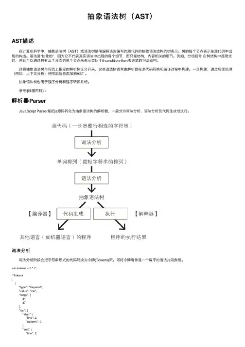 抽象语法树（AST）