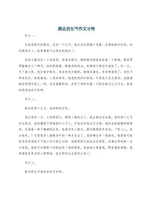 路边的乞丐作文可怜
