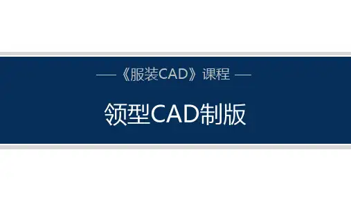 领型CAD制版 课件《服装CAD》同步教学(中国纺织出版社)