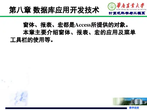 数据库第八章-数据库应用开发技术