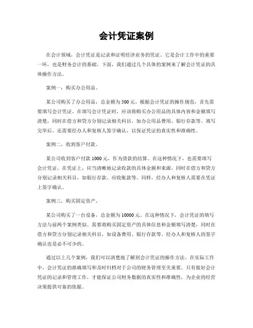会计凭证案例