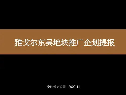 天启开启2019年11月宁波市雅戈尔东吴地块推广企划提报
