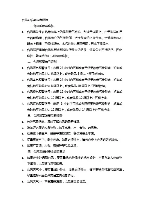 台风知识与应急避险