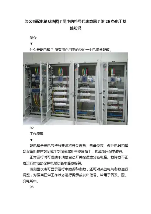 怎么看配电箱系统图？图中的符号代表意思？附25条电工基础知识