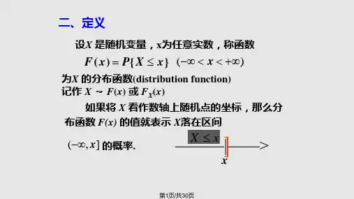 概率论随机变量的分布函数PPT课件