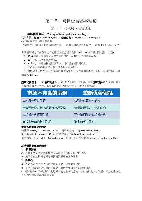 第二章  跨国经营基本理论
