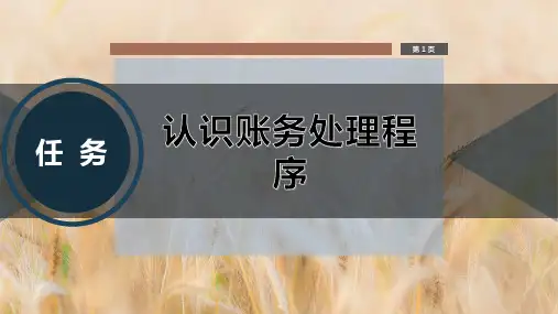 认识账务处理程序