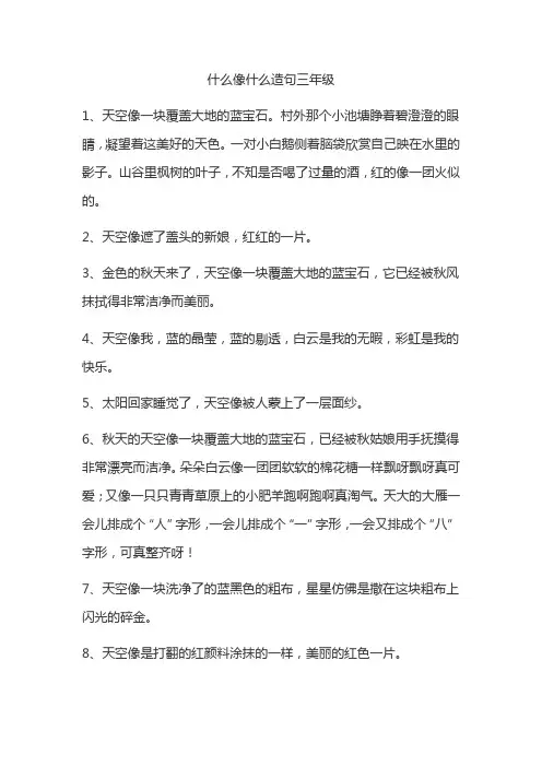 什么像什么造句三年级