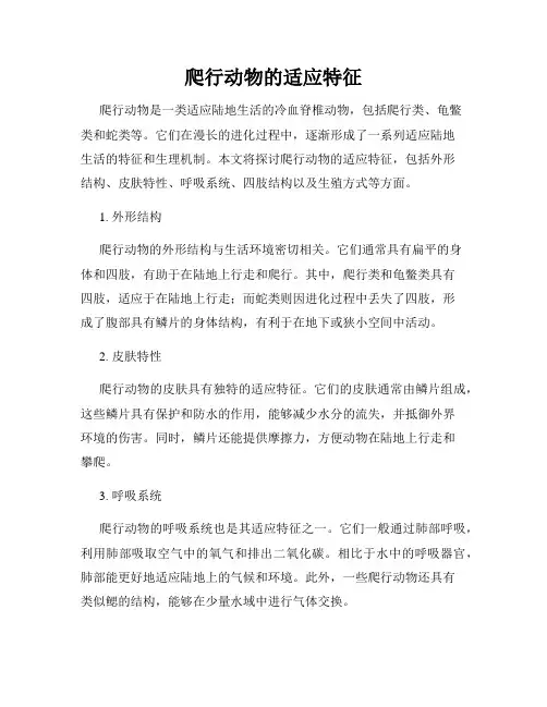爬行动物的适应特征