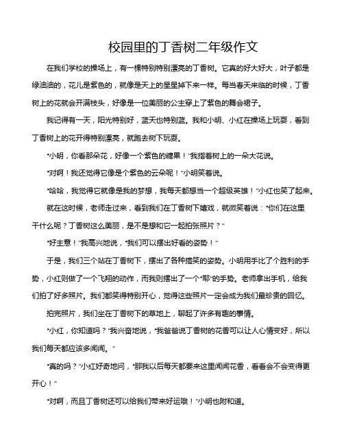 校园里的丁香树二年级作文