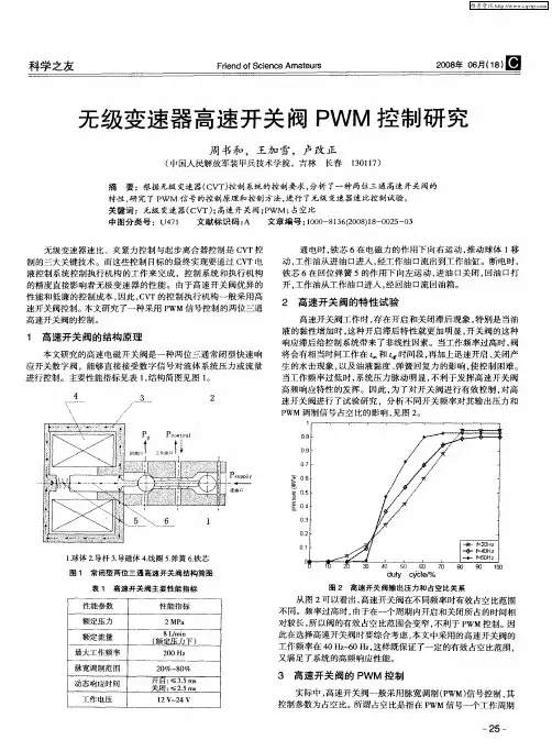 无级变速器高速开关阀PWM控制研究