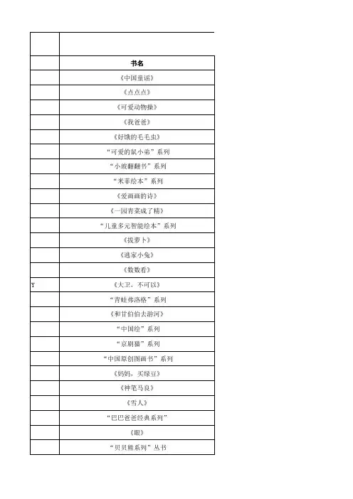 3-6岁绘本读物