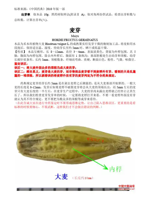 麦芽鉴别