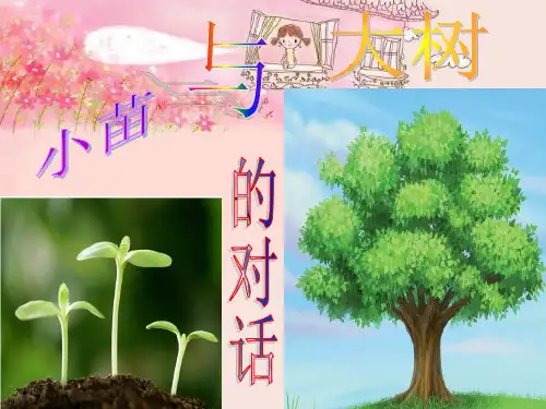 《小苗与大树的对话》PPT课件