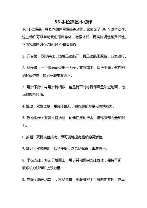 36手位操基本动作
