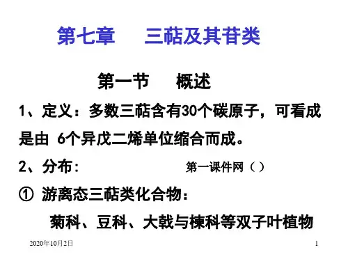 医学西药学课件-天然药物化学课件第七章1ppt下载PPT课件