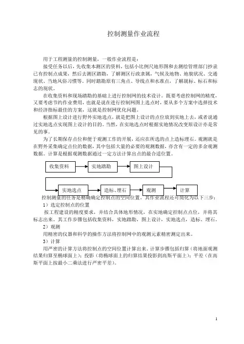 控制测量学控制测量作业流程
