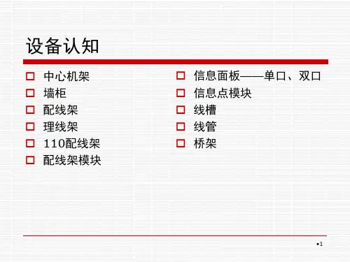 IDC-综合布线施工及工艺要求PPT精品文档