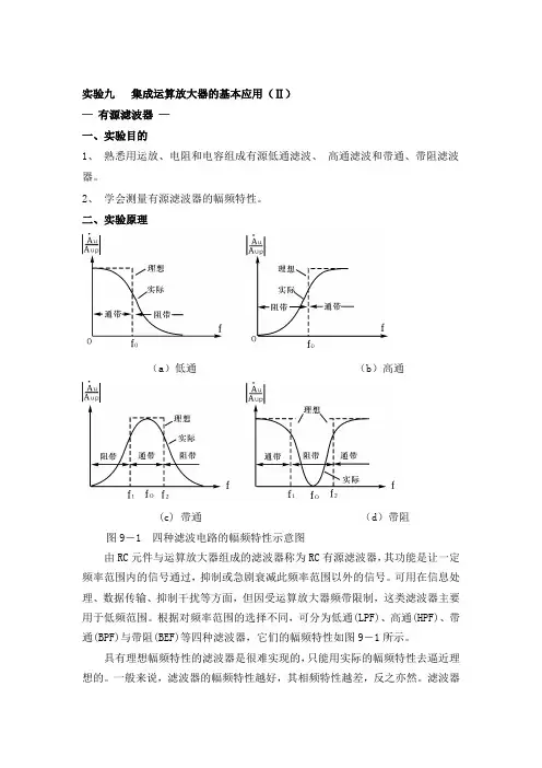 集成运算放大器的基本应用