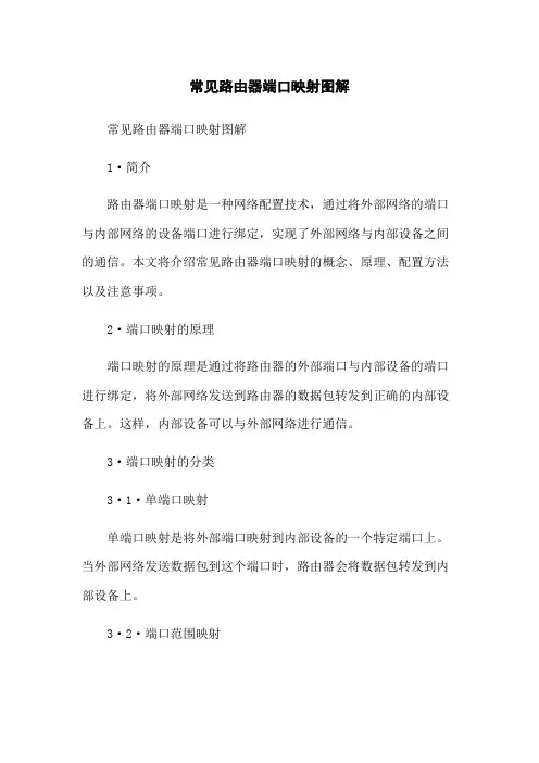常见路由器端口映射图解