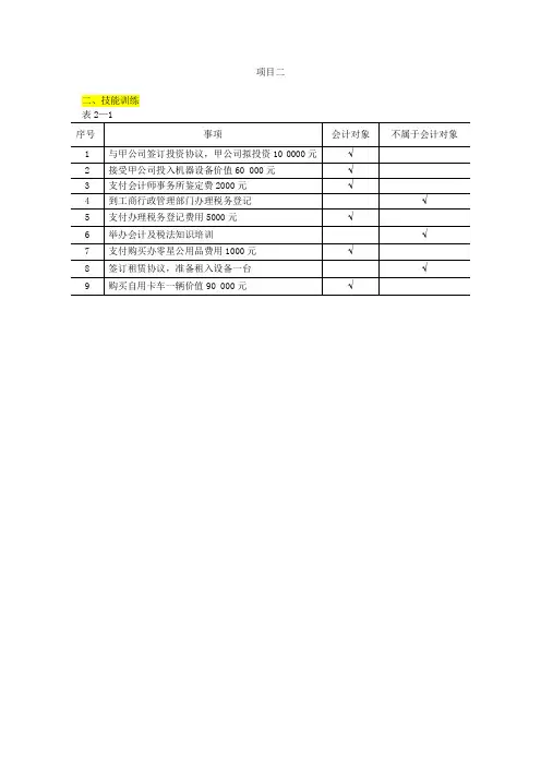 《会计基础》习题答案