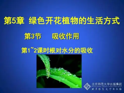 第1~2课时根对水分的吸收