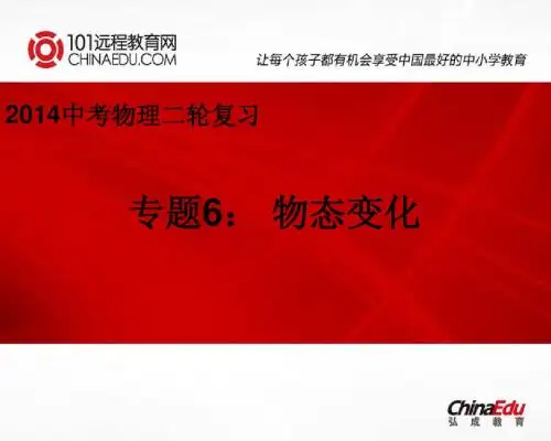 2014中考物理二轮复习专题6：物态变化ppt课件