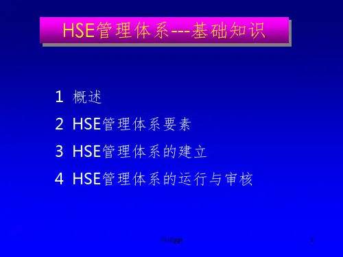《HSE培训教程》PPT课件