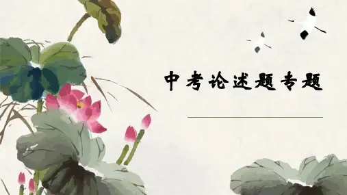 中考历史论述题解题技巧与方法
