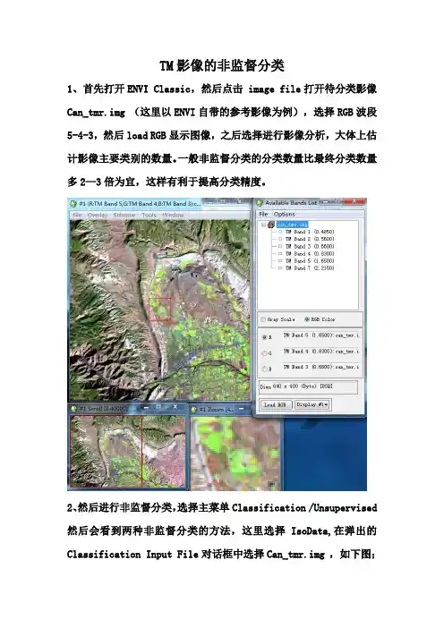 ENVI-Classic非监督分类流程