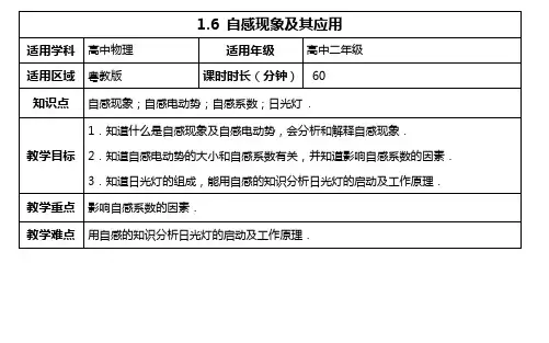 1.6 自感现象及其应用