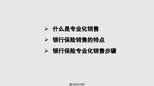 银保专业化流程剖析PPT课件