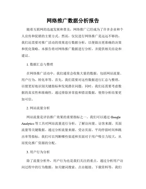 网络推广数据分析报告